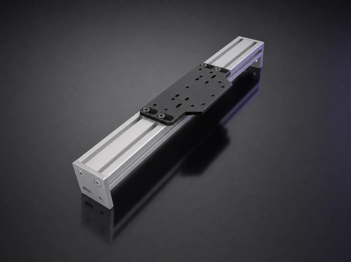 WD-8 8 mm black aluminum wheel deck on a profile