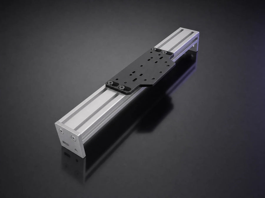 WD-8 8 mm black aluminum wheel deck on a profile