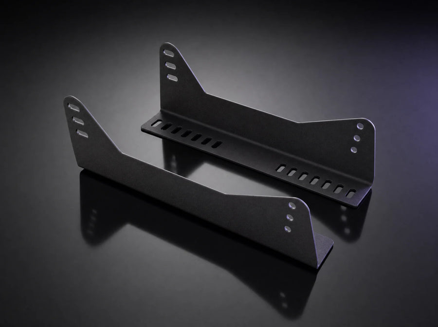 SB-1 pair of black seat side brackets with slotted holes