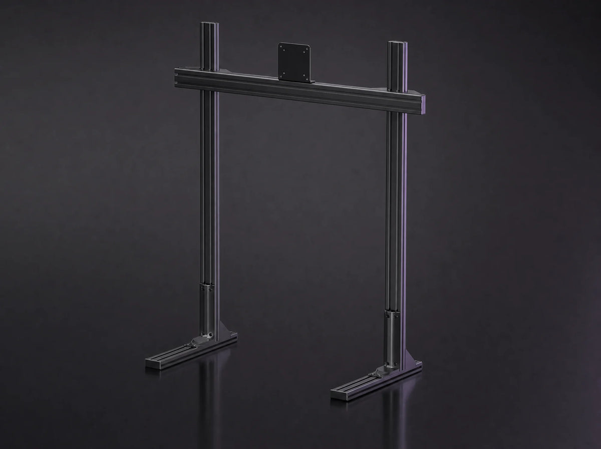 SS-80 single monitor stand in black aluminum profile