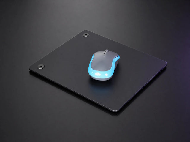 MP-1 black steel mouse and handbrake plate