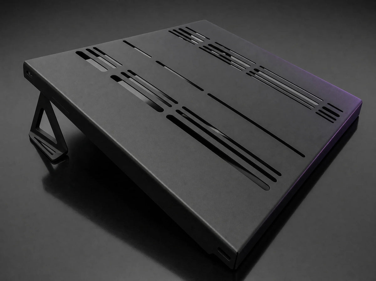 PP-1 black slotted pedal plate