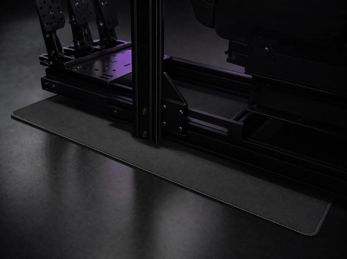 FM-18 mat under a sim racing rig