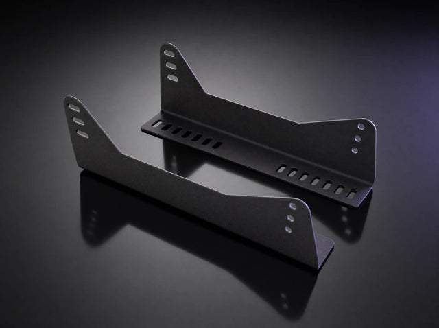 SB-1 pair of black seat side brackets with slotted holes