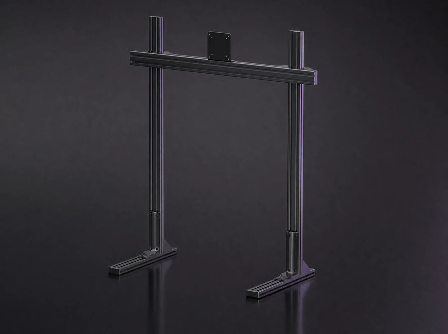 SS-80 single monitor stand in black aluminum profile