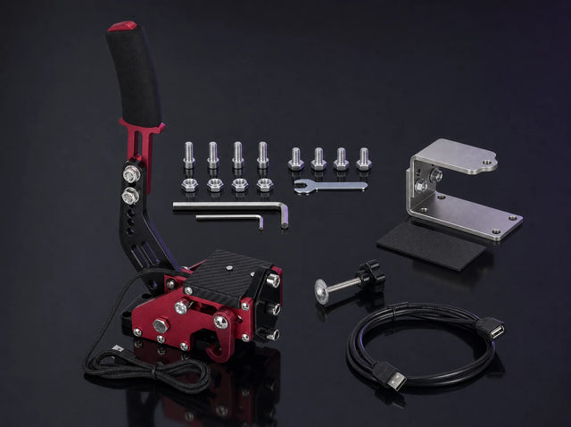 HB-14 USB handbrake with red grip and clamp