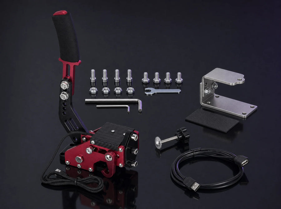 HB-14 USB handbrake with red grip and clamp